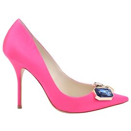 Décolleté Sophia Webster Lola con gemme in raso rosa Rosa