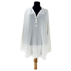 Top de seda blanco Hugo Boss Blanco
