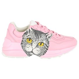 Tênis Gucci Rhyton Mystic Cat de couro Multicor