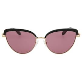 Alexander Mcqueen-Cat Eye-Frame Acetate Sunglasses-Golden,Metallic