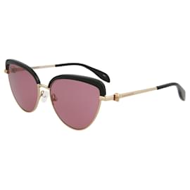 Alexander Mcqueen-Cat Eye-Frame Acetate Sunglasses-Golden,Metallic