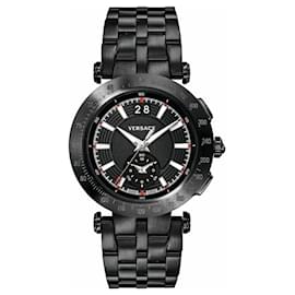 Versace-V-Race Sport Steel Watch-Black