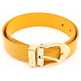 Leather belt Louis Vuitton Yellow size 85 cm in Leather - 34126408