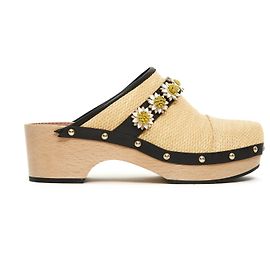 Autre Marque Fabrizio Viti STRAW NATURAL EU38.5 NEW Noir Beige