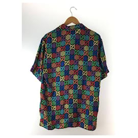 Gucci-Gucci 20SS / GG Psychedelic Bowling Shirt / Kurzarm Shirt / 44 / Seide / Mehrfarbig-Mehrfarben 