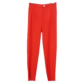 Calça Versus Versace Red Lion Head Button Vermelho