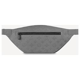 Louis Vuitton-Riñonera LV piel gris-Gris