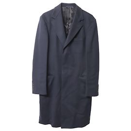 Cappotto Monopetto Gucci in Lana Blu Navy Blu Blu navy