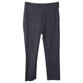Autre Marque Acne Studios Hose mit Schraffurmuster aus schwarzer Wolle Schwarz