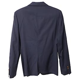 Vivienne Westwood-Vivienne Westwood Shawl Collar Suit Jacket in Blue Wool-Blue