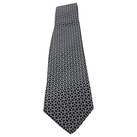 Hermès-Hermes Neck Tie in Black Silk-Black