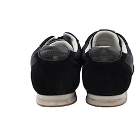 Hugo Boss-Boss Orland Trainers in Black Suede-Black