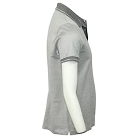Hugo Boss-Boss Slim-Fit Mercerised Polo Shirt in Grey Cotton-Grey