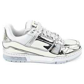 Louis Vuitton men's 10 US Virgil Abloh Silver Mirror Sneaker Other