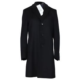 Hugo Boss Formal Coat in Navy Blue Wool Blue
