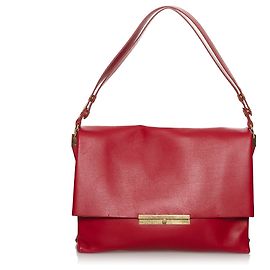 Céline Bolso de hombro Celine Blade de piel roja Roja