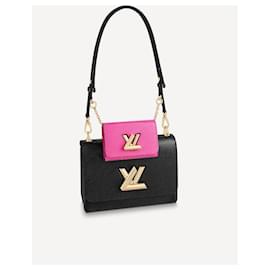 Louis Vuitton-Bolsa LV Twist Preto fúcsia MM-Outro