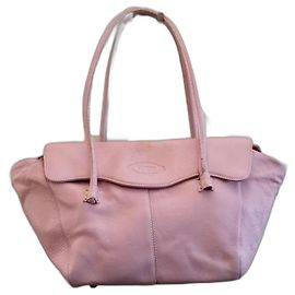 Mala a tiracolo Tod's cor-de-rosa grande com aba e fecho magnético Rosa