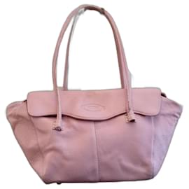 Tod's-Pink large Tod's shoulder bag with flap and magnetic closure-Pink