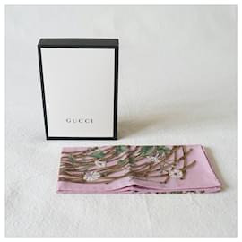 Gucci-flora scarf-Pink,Multiple colors
