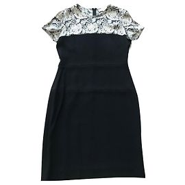 Stella Mc Cartney Abito Stella McCartney Perfecto Blu Notte Seta e Viscosa Nero
