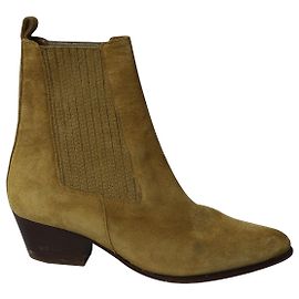 Bottines Sandro Amelya à Elastique en Cuir Marron Marron