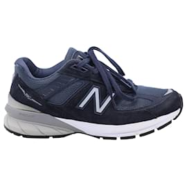 New Balance-New Balance 990V5 Sneaker in Blue Synthetic-Blue