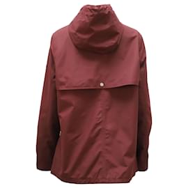 Barbour-Barbour Headland Jacket in Burgundy Waterproof Canvas-Dark red