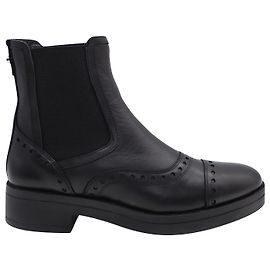 MAX & CO. Bottines Perforées en Cuir Noir Noir