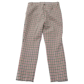 Theory-Theory Treeca 4 Cropped Gingham Pants in Multicolor Polyester-Other