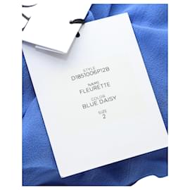 Diane Von Furstenberg-Vestido camisero holgado de seda azul de Diane Von Furstenberg-Azul