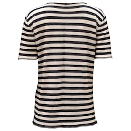 Armani-Camiseta Armani Collezioni Tricot Stripe em Poliéster Multicolorido-Multicor