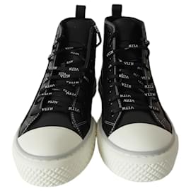 Valentino-Valentino Montante Sneakers aus schwarzem Leder-Schwarz