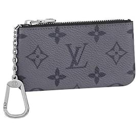 Louis Vuitton Keypouch Monogram Eclipse Reverse Grey Leather Grey