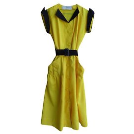 Nina Ricci Vestidos Negro Amarillo