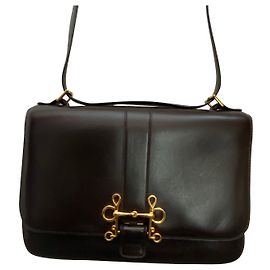 Hermès Bolsa Sologne Box Marrom escuro Castanho escuro