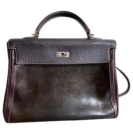 Hermès Bolsa Kelly Amazonia Buffalo Skipper Castanho escuro