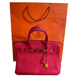 Hermès Borsa HERMES BIRKIN 30 CC vitello Clemence rosa estremo Rosa