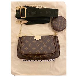 Louis Vuitton Multi Pochette Monogram Canvas Verde Verde escuro
