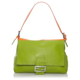 Fendi-Sac à bandoulière Fendi Selleria Mamma Forever en cuir orange-Orange