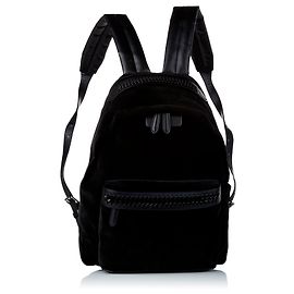 Stella Mc Cartney Stella McCartney Schwarzer Falabella Go Velvet Rucksack Schwarz