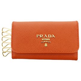 Porte-clés Prada Orange Saffiano Orange
