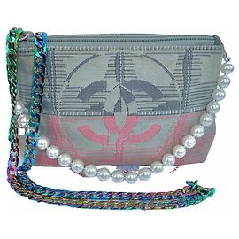 Pochette Chanel Travel Line Verde Rosa Multicolore