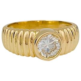 inconnue-Diamond ring 1,01 carat yellow gold.-Other
