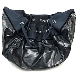 Chanel-*[Used] CHANEL Chain Bag Coco Cabas GM Tote Bag Drawstring Bag Shoulder Bag Enamel Ladies Black-Black