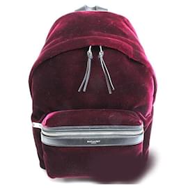 [Occasion] Sac à dos City Velours Yves Saint Laurent 462807 Sac à Dos Vin Noir Violet Autre