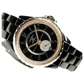 Chanel-Chanel J12 black ceramic 18KPG bezel 36.5 mm H3842 Genuine goods Mens-Black