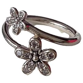 Pandora T ring.52 - Dazzling Daisies Silvery Silver hardware