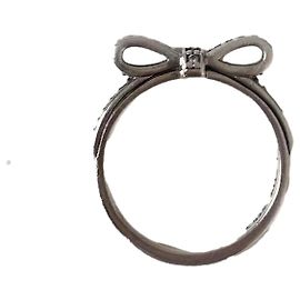 Pandora T ring.52 - Sparkling bow Silvery Silver hardware