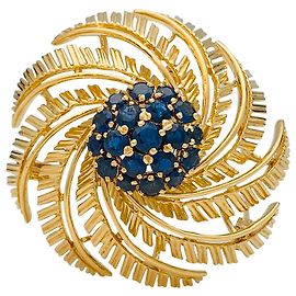 Spilla Cartier in oro giallo e zaffiri. Altro